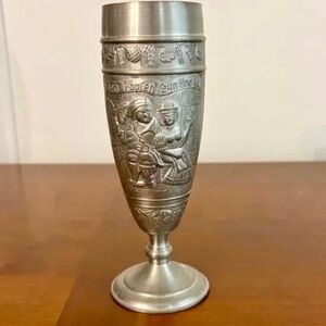 Vintage pewter goblet, Germany 7" Tall by BMF